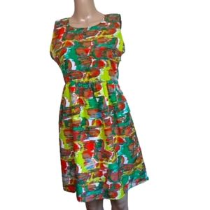 Anthropologie Tulle Multicolor Sleeveless Dress XS